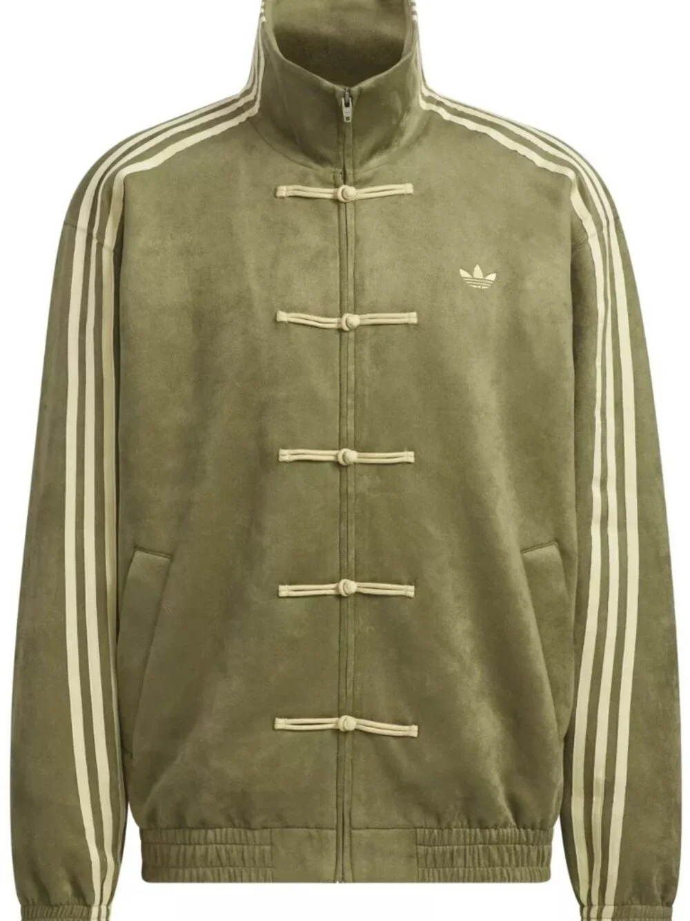 Adidas Originals Olive Green Track Jacket Chinese Knot Closures Size L
